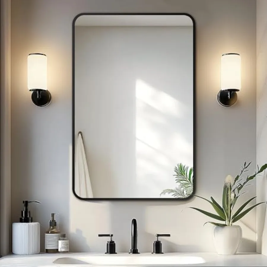 Bathroom Vanity Mirror Black Framed Over Sink Mirror with High-Definition Clarity Versatile Design Suitable for Horizontal or V
Bathroom Vanity Mirror Black Framed Over Sink Mirror with High-Definition Clarity Versatile Design Suitable for Horizontal or V