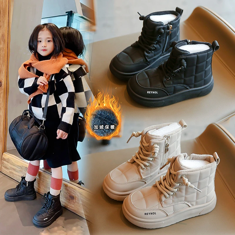 2025 Winter Plush Boots for Children New Fashion Teenager Kid's Snow Boots Platform Waterproof Boy's Girl's Velvet Ankle Boots
2025 Winter Plush Boots for Children New Fashion Teenager Kid's Snow Boots Platform Waterproof Boy's Girl's Velvet Ankle Boots