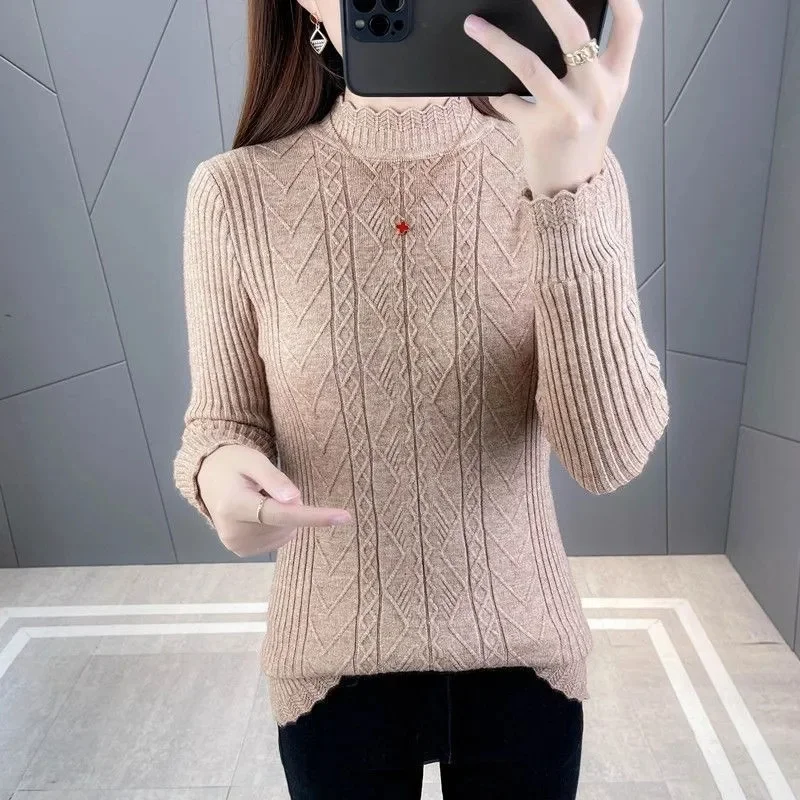 Simple Women Turtleneck Sweater Winter Fashion Pullover Elastic Knit Ladies Jumper Casual Solid Black Female Basic Tops
Simple Women Turtleneck Sweater Winter Fashion Pullover Elastic Knit Ladies Jumper Casual Solid Black Female Basic Tops