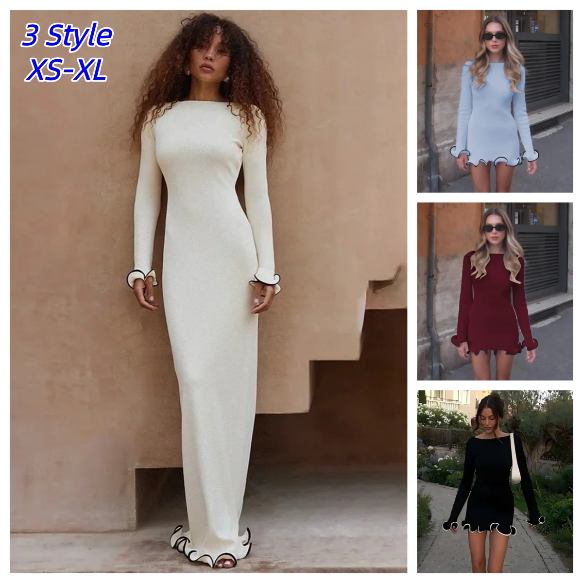 Y2K Fashion Women's Knit Mini Ruffled Summer High Waist Elegant Slim Party Patchwork Knitwear Sweater Female Vacation Dresses
Y2K Fashion Women's Knit Mini Ruffled Summer High Waist Elegant Slim Party Patchwork Knitwear Sweater Female Vacation Dresses