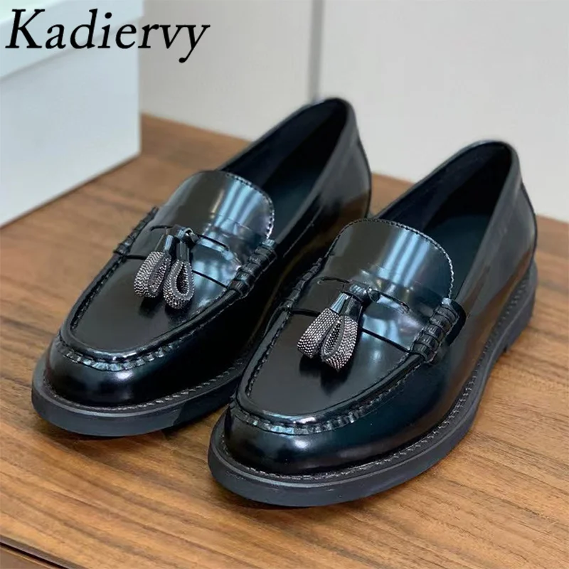 Genuine Leather Loafers Women Chain String Bead Flat Shoes Round Toe Slip-on Casual Shoes Daily Cosy Walking Shoes Woman
Genuine Leather Loafers Women Chain String Bead Flat Shoes Round Toe Slip-on Casual Shoes Daily Cosy Walking Shoes Woman