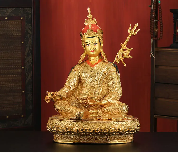 Huge 45 cm LARGE HOME hall efficacious Protection Tibetan Buddhism gold-plated Guru Rinpoche Padmasambhava buddha figure statue
Huge 45 cm LARGE HOME hall efficacious Protection Tibetan Buddhism gold-plated Guru Rinpoche Padmasambhava buddha figure statue