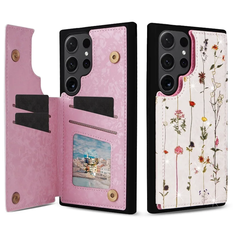 Printing Flowers Leather Phone Case For Samsung Galaxy S24 Ultra S23 FE S22 S21+ Back Magnetic Flip Wallet Card Cover
Printing Flowers Leather Phone Case For Samsung Galaxy S24 Ultra S23 FE S22 S21+ Back Magnetic Flip Wallet Card Cover