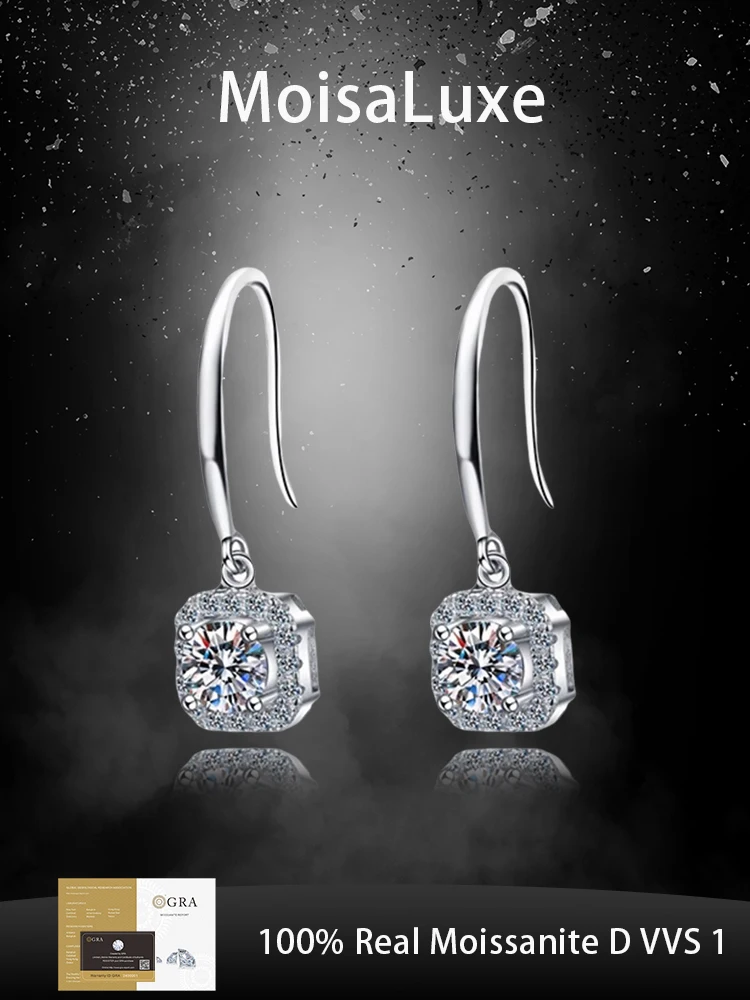 MoisaLuxe Official Store GRA Moissanite Plata Sterling 925 Silver Fashion Jewelry Earrings Geometric Skeleton Hoops Piercing
MoisaLuxe Official Store GRA Moissanite Plata Sterling 925 Silver Fashion Jewelry Earrings Geometric Skeleton Hoops Piercing