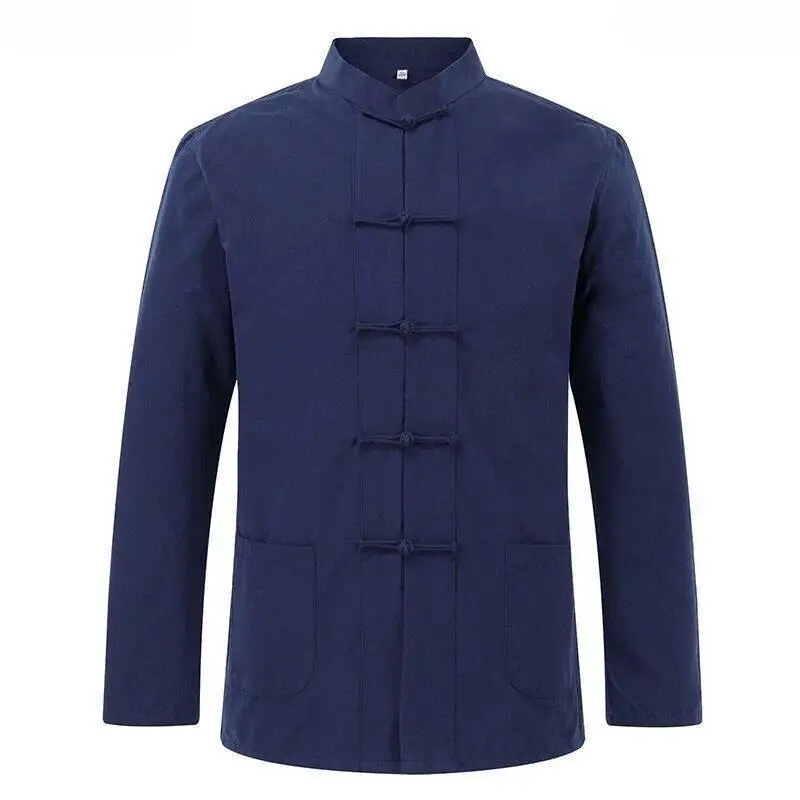 Loose Fit Long Sleeve Cotton Linen Men's Shirt Traditional Chinese Style Practice Uniform Button up Male Fashion Autumn Wear
Loose Fit Long Sleeve Cotton Linen Men's Shirt Traditional Chinese Style Practice Uniform Button up Male Fashion Autumn Wear