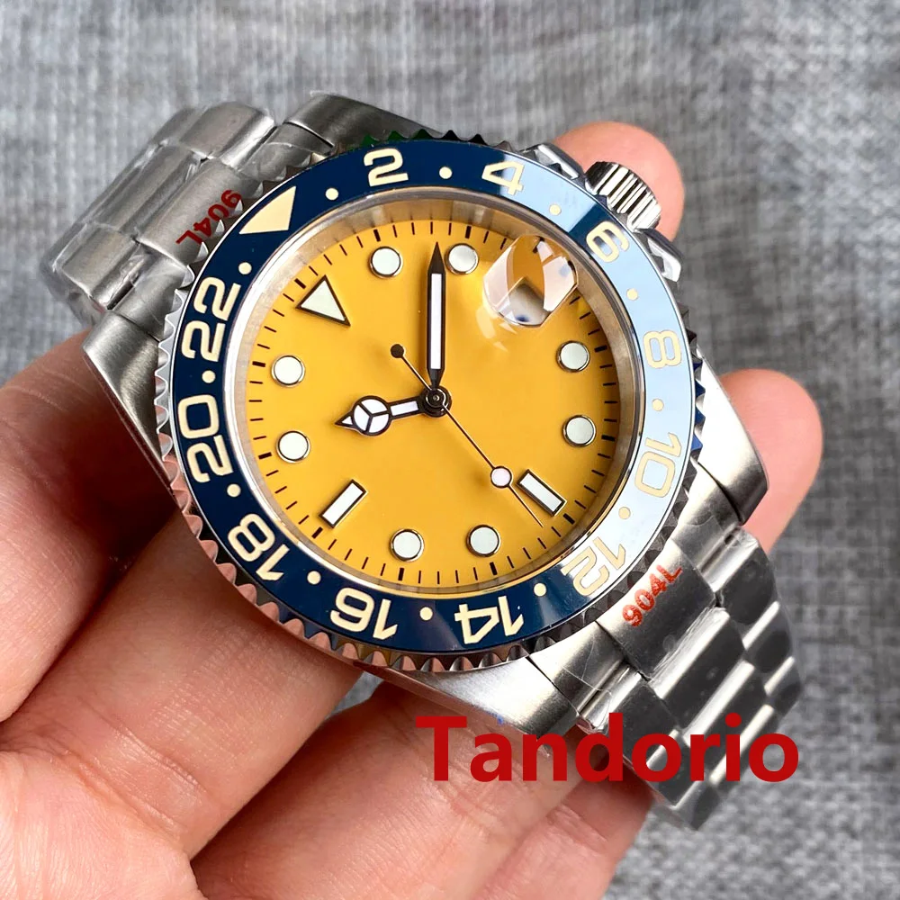 Tandorio 40mm Orange/Yellow Mother of Pearl Dial Sapphire Glass Japan NH35A Auto Mens Watch Date Lume Screw Crown 24 hours Bezel
Tandorio 40mm Orange/Yellow Mother of Pearl Dial Sapphire Glass Japan NH35A Auto Mens Watch Date Lume Screw Crown 24 hours Bezel