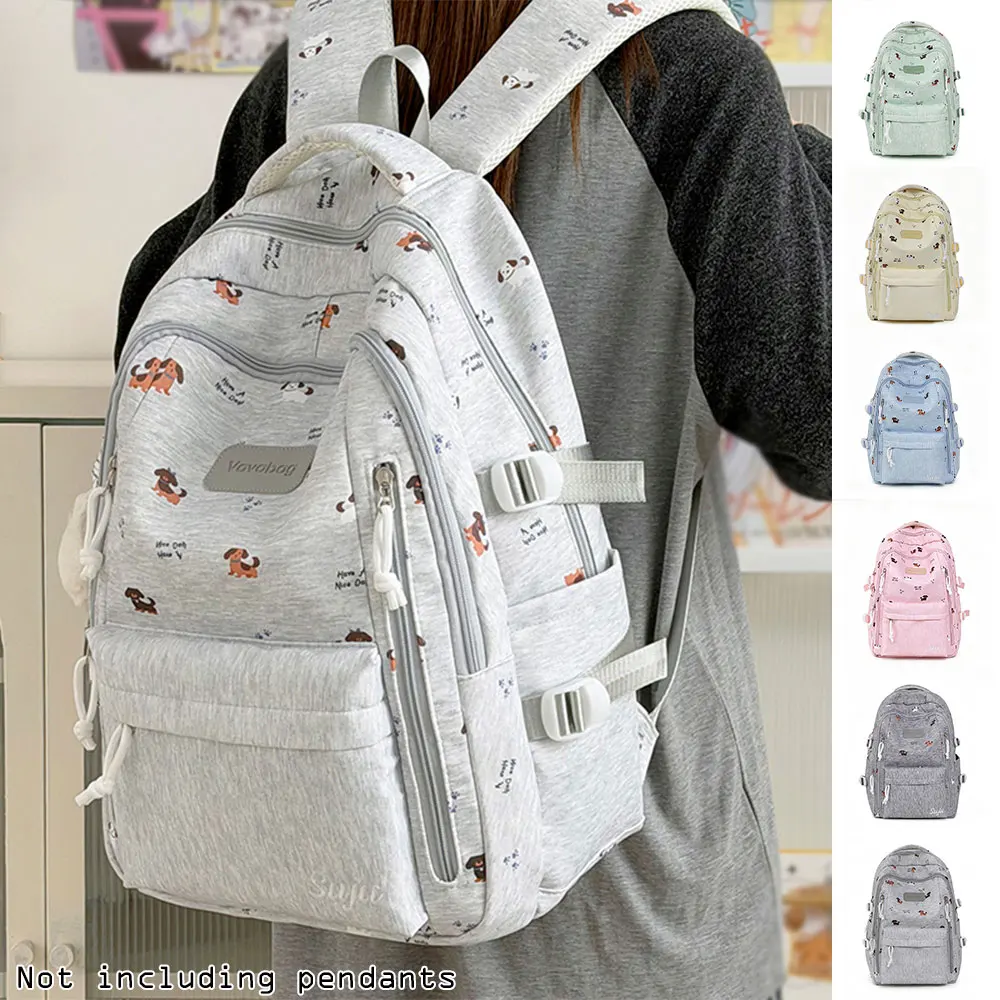 Korean Style Multi-Color Dog Print Backpack, Casual Lightweight School Bag for Teen Girls, Perfect for Travel and Daily Use
Korean Style Multi-Color Dog Print Backpack, Casual Lightweight School Bag for Teen Girls, Perfect for Travel and Daily Use