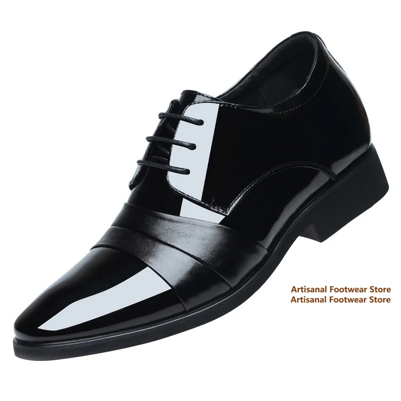 Black Patent Leather Men's Shoes Business Formal Leather Shoes Wedding Shoes Stylish Lace Up Height-Increasing Men's Shoes
Black Patent Leather Men's Shoes Business Formal Leather Shoes Wedding Shoes Stylish Lace Up Height-Increasing Men's Shoes