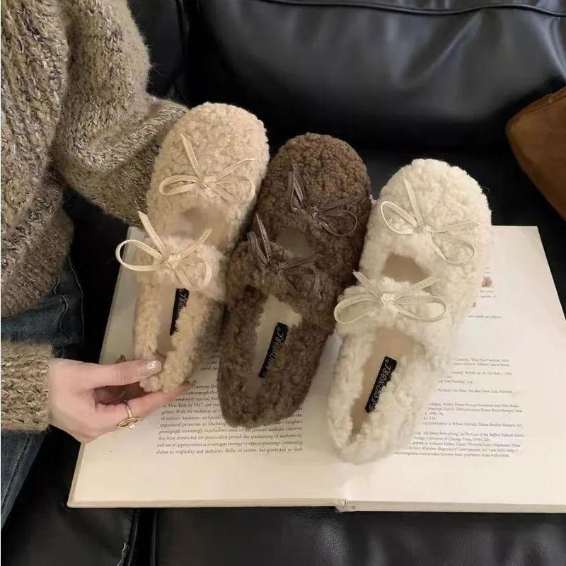 Autumn Ballet Style Butterfly-knot Women Mary Jane Shoes Concise Keep Warm Outdoor Shoes Ladies Comfort Cotton Flats Shoes
Autumn Ballet Style Butterfly-knot Women Mary Jane Shoes Concise Keep Warm Outdoor Shoes Ladies Comfort Cotton Flats Shoes