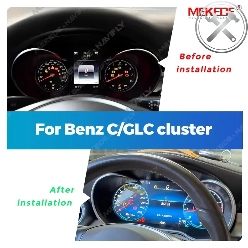 MEKEDE Virtual Screen Digital Cluster Compatible With Android Auto & Mirror Link Auto Interior Upgrade for C/GLC Series
MEKEDE Virtual Screen Digital Cluster Compatible With Android Auto & Mirror Link Auto Interior Upgrade for C/GLC Series