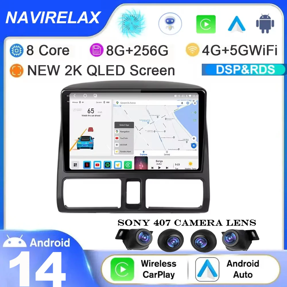 Android 14, радио для Honda CR-V 2 CRV 2001-2006, автомобильное радио, автомобильный мультимедийный видеоплеер, GPS, беспроводное автомобильное головное устройство Carplay
Android 14, радио для Honda CR-V 2 CRV 2001-2006, автомобильное радио, автомобильный мультимедийный видеоплеер, GPS, беспроводное автомобильное головное устройство Carplay