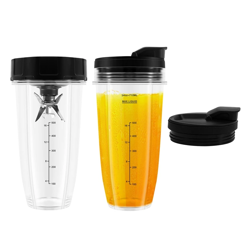 Best Blender Replacement Parts for Ninja, 2 24Oz Cups with To-Go Lids, 7 Fins Extractor Blade, for Nutri Ninja Auto IQ
Best Blender Replacement Parts for Ninja, 2 24Oz Cups with To-Go Lids, 7 Fins Extractor Blade, for Nutri Ninja Auto IQ