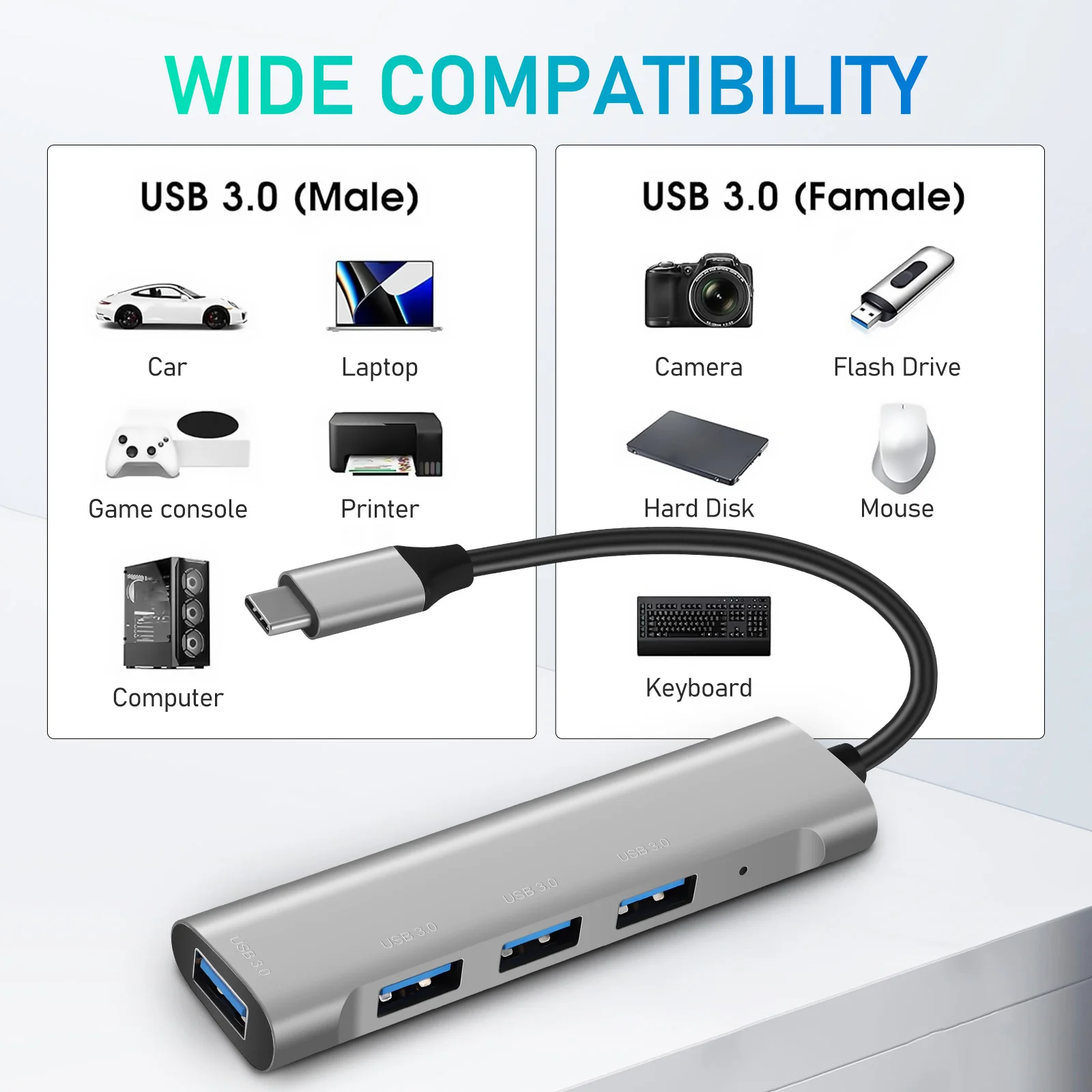 Тип USB 3 0, адаптер для ноутбука, несколько портов, алюминиевый дизайн, высокоскоростная передача, зарядка, долговечность, рассеивание тепла
Тип USB 3 0, адаптер для ноутбука, несколько портов, алюминиевый дизайн, высокоскоростная передача, зарядка, долговечность, рассеивание тепла