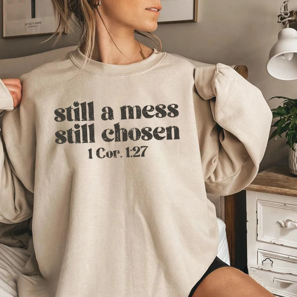 Still A Mess Still Chosen Sweatshirt Christian Shirt Bible Verse Hoodie Faith Pullover Unisex Long Sleeves Casual Sweatshirts
Still A Mess Still Chosen Sweatshirt Christian Shirt Bible Verse Hoodie Faith Pullover Unisex Long Sleeves Casual Sweatshirts