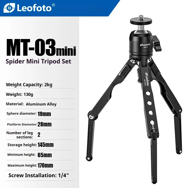 Мини-штатив Leofoto MT-03 Spider DSLR, смартфон, настольный штатив для селфи, портативный портативный портативный штатив для путешествий и фотографии
Мини-штатив Leofoto MT-03 Spider DSLR, смартфон, настольный штатив для селфи, портативный портативный портативный штатив для путешествий и фотографии