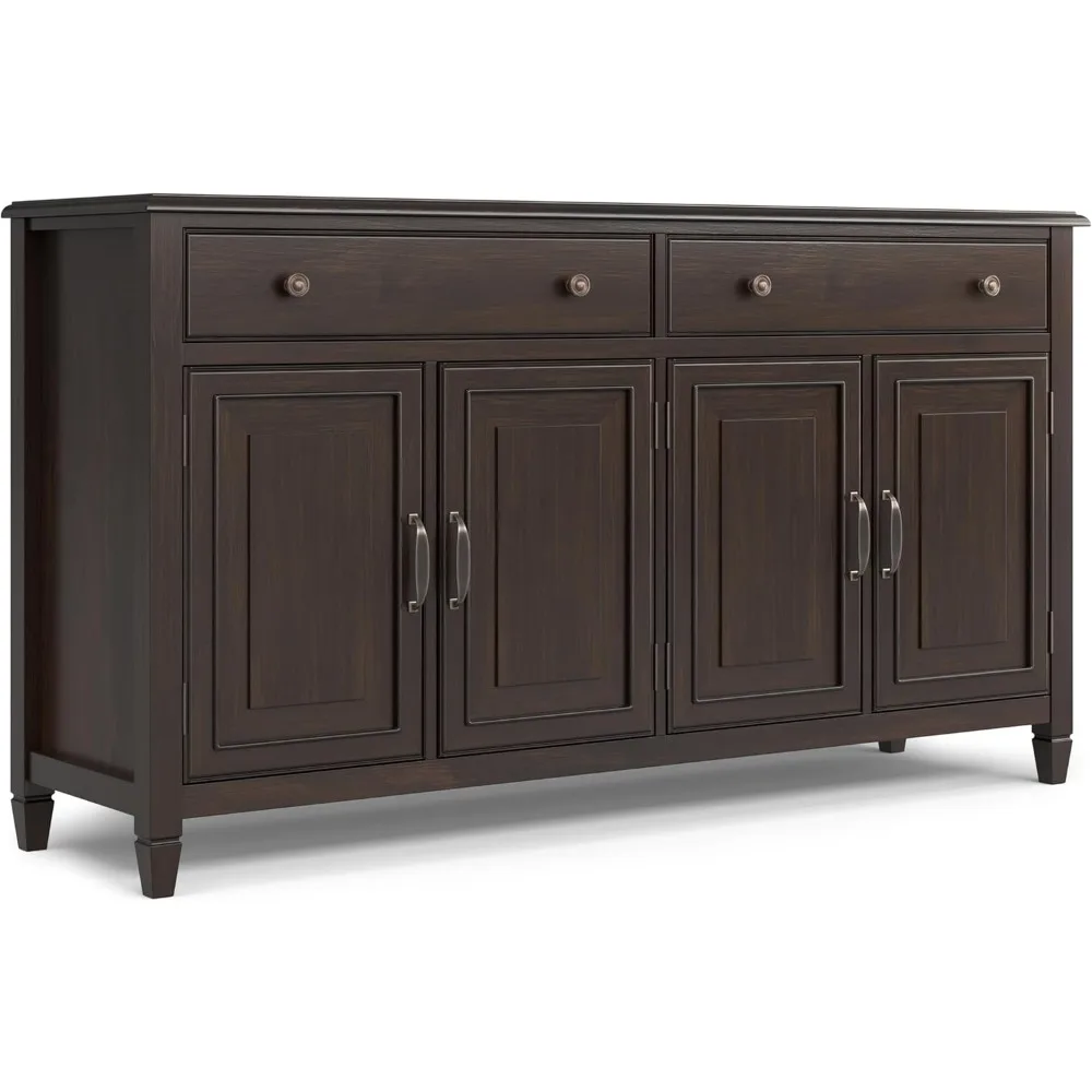 Solid Wood 46 inch Wide Traditional Low Storage Cabinet in Dark Chestnut Brown for The Living Room
Solid Wood 46 inch Wide Traditional Low Storage Cabinet in Dark Chestnut Brown for The Living Room