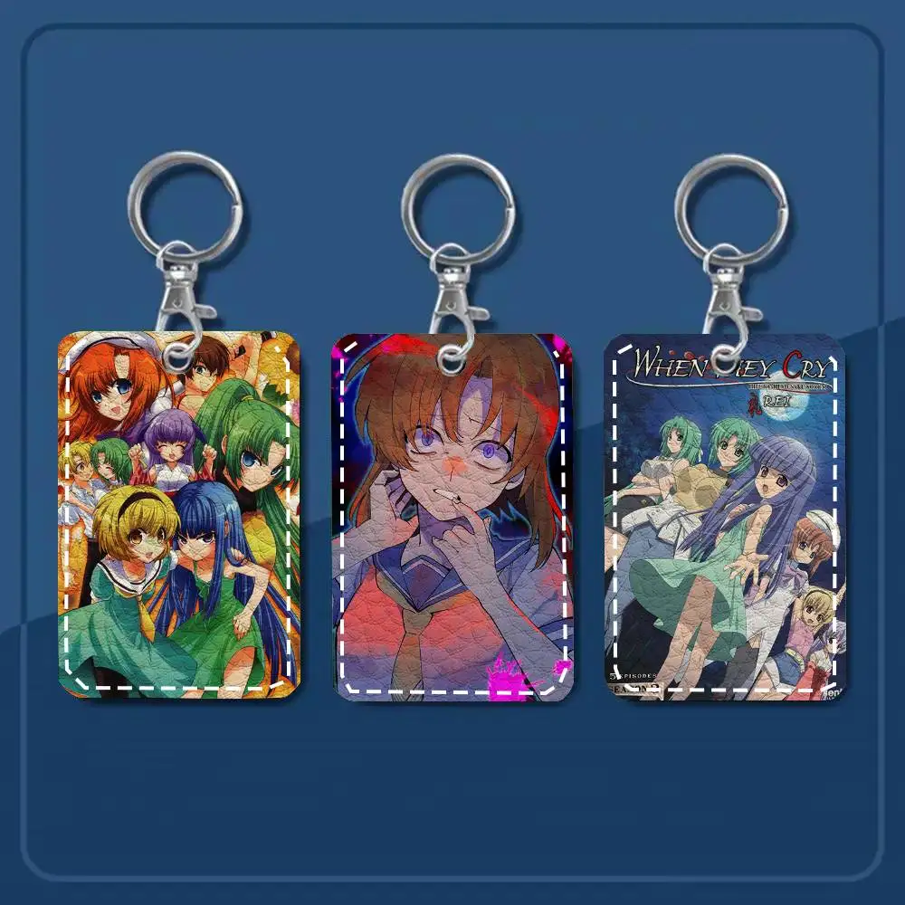 Anime W-When They Cry Card Case Keychain Access Card Bag Key Tag Ring Leather Card Holder Key Ring Access
Anime W-When They Cry Card Case Keychain Access Card Bag Key Tag Ring Leather Card Holder Key Ring Access