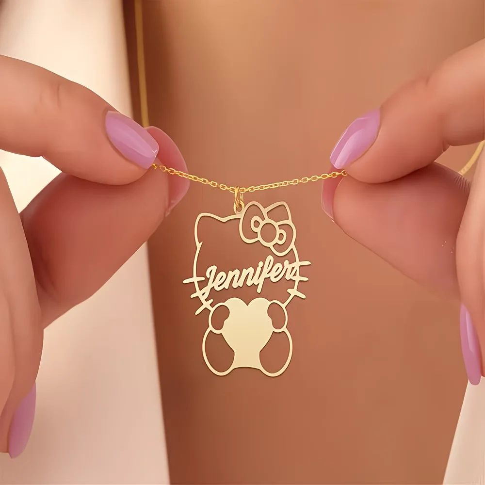 Personalized Stainless Steel Hello Kitty Heart Custom Name Necklace For Women Jewelry Birthday Christmas Sanrio Accessories Gift
Personalized Stainless Steel Hello Kitty Heart Custom Name Necklace For Women Jewelry Birthday Christmas Sanrio Accessories Gift