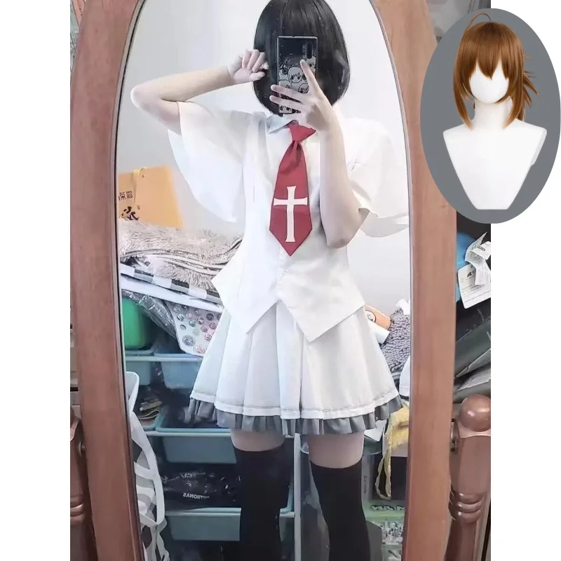 Anime Wakatsuki Kagami Cosplay Costume Suqing North School Jk Uniform Dress Shawl Wig Suit for Women Girl Role Play Outfits
Anime Wakatsuki Kagami Cosplay Costume Suqing North School Jk Uniform Dress Shawl Wig Suit for Women Girl Role Play Outfits
