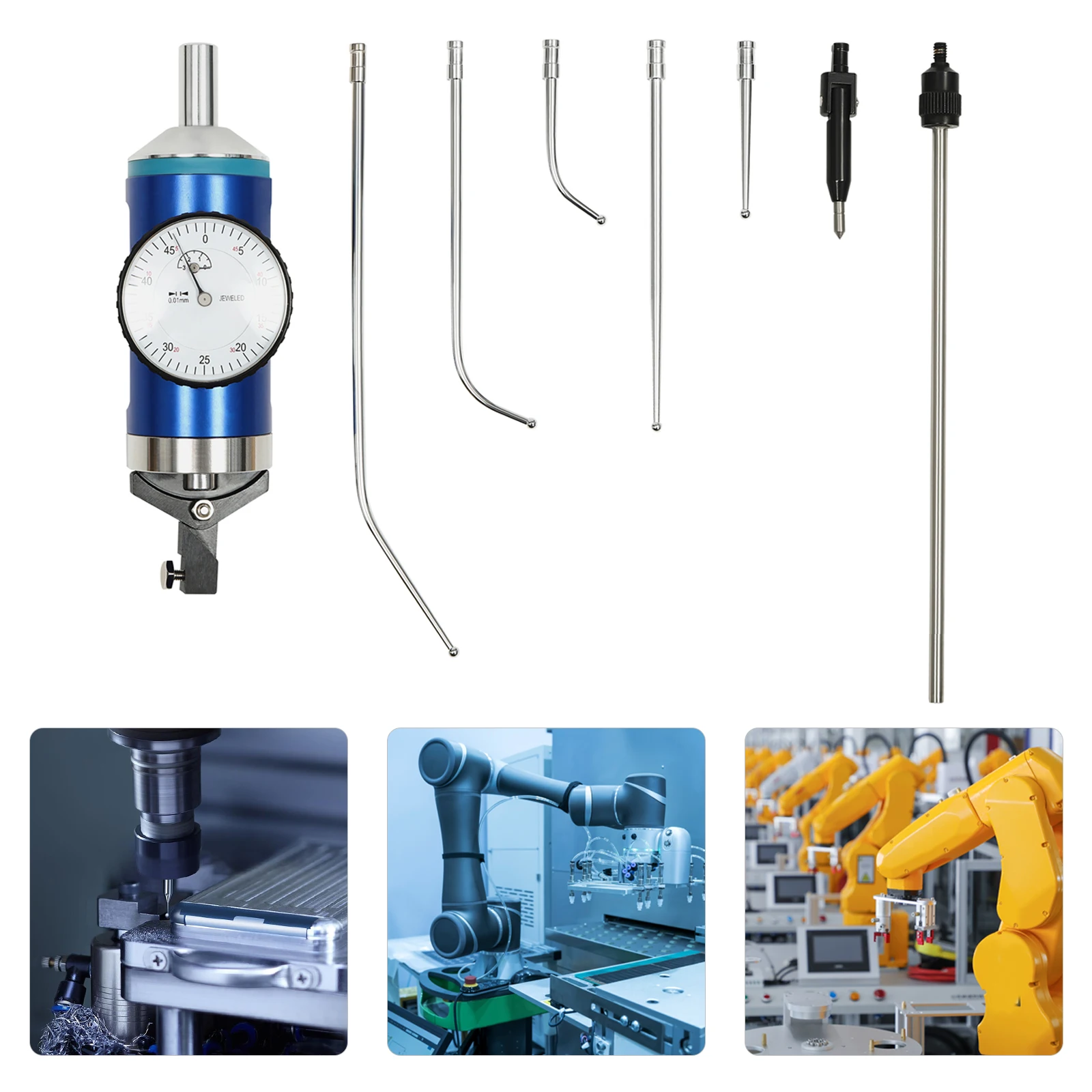 High-Precision Dial Bore Gauge with 0-3mm Measurement Range, 0.01mm Graduation, Lightweight Design, and Protective Wooden Box
High-Precision Dial Bore Gauge with 0-3mm Measurement Range, 0.01mm Graduation, Lightweight Design, and Protective Wooden Box