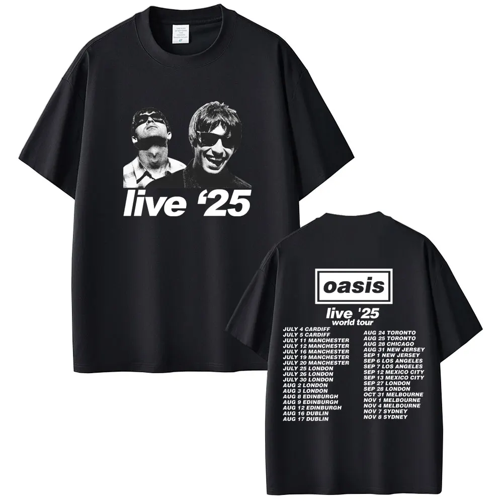 British Rock Band O-Oasis Live 25 Tour T Shirts Men Women Harajuku Gothic Short Sleeve T-shirts Men's Vintage Oversized T-shirt
British Rock Band O-Oasis Live 25 Tour T Shirts Men Women Harajuku Gothic Short Sleeve T-shirts Men's Vintage Oversized T-shirt