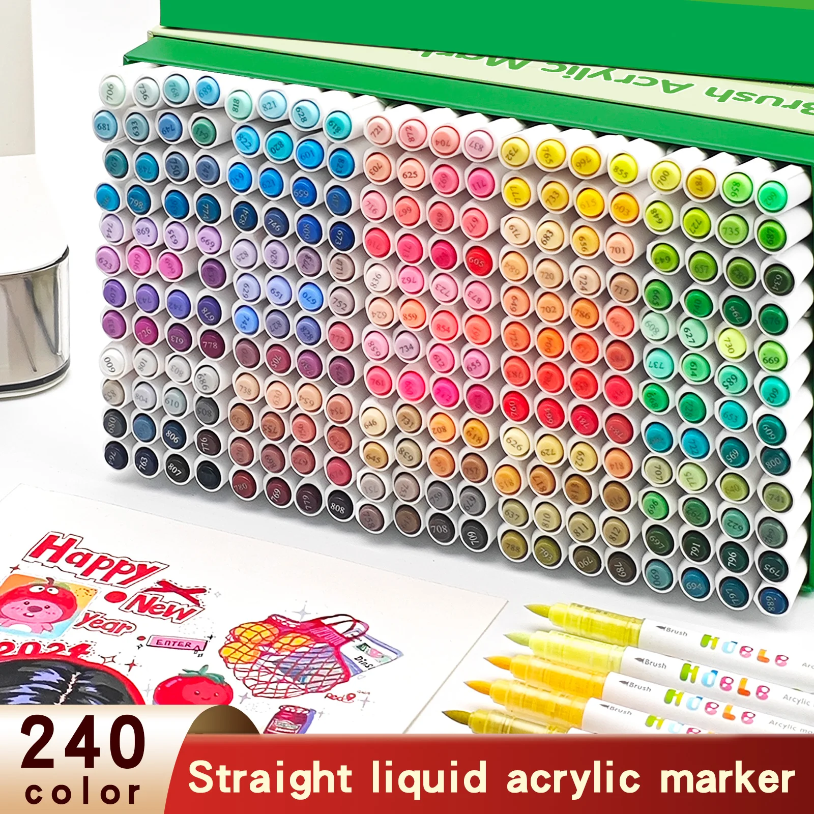 Huidele 240-Color Direct Liquid Acrylic Marker Pens with Soft Tips, Watercolor Pens That Can Be Layered and Erasable, Water-Based Drawing Pens, Elementary School Student Drawing Pen Set, Graffiti Coloring Multi-Color Gel Pens, Writing Markers, Stationery
Huidele 240-Color Direct Liquid Acrylic Marker Pens with Soft Tips, Watercolor Pens That Can Be Layered and Erasable, Water-Based Drawing Pens, Elementary School Student Drawing Pen Set, Graffiti Coloring Multi-Color Gel Pens, Writing Markers, Stationery