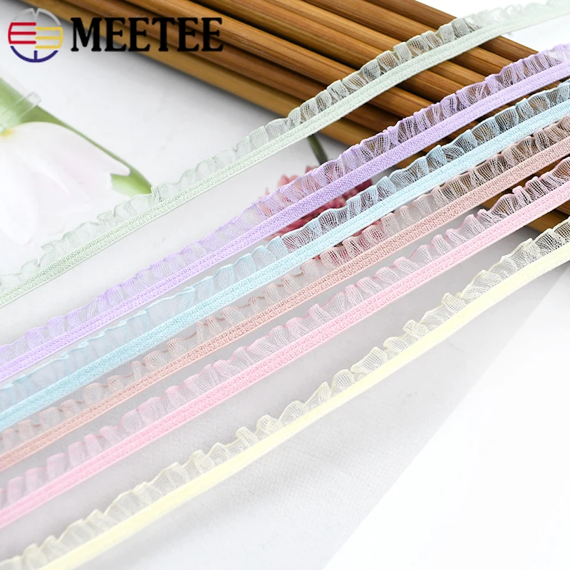 10/20/45M Meetee 6mm Pleated Elastic Band Lace Trim Garment Waist Decor Rope Underwear Bra Strap Stretch Tape Sewing Accessories
10/20/45M Meetee 6mm Pleated Elastic Band Lace Trim Garment Waist Decor Rope Underwear Bra Strap Stretch Tape Sewing Accessories
