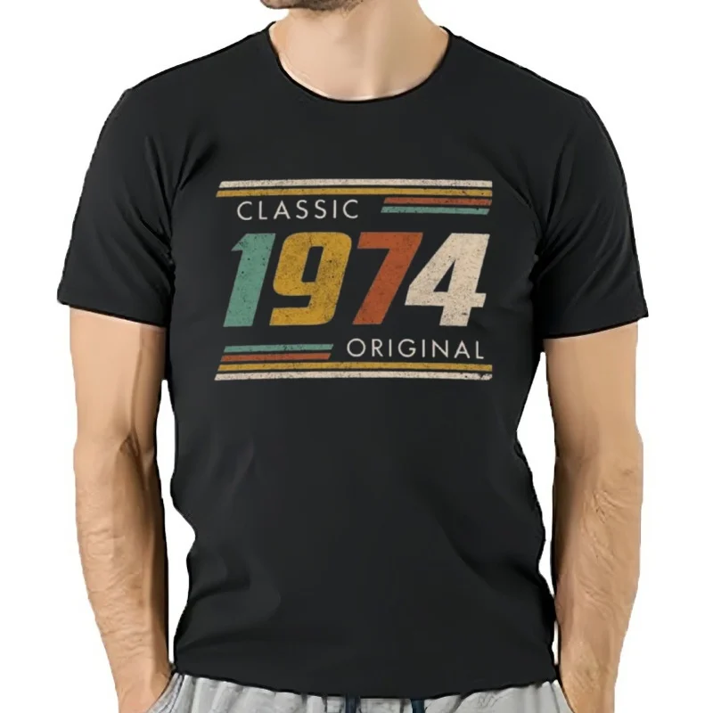 1974 Camiseta Original clásica camisetas de talla grande ropa de calle camisetas para hombres de algodón
1974 Camiseta Original clásica camisetas de talla grande ropa de calle camisetas para hombres de algodón