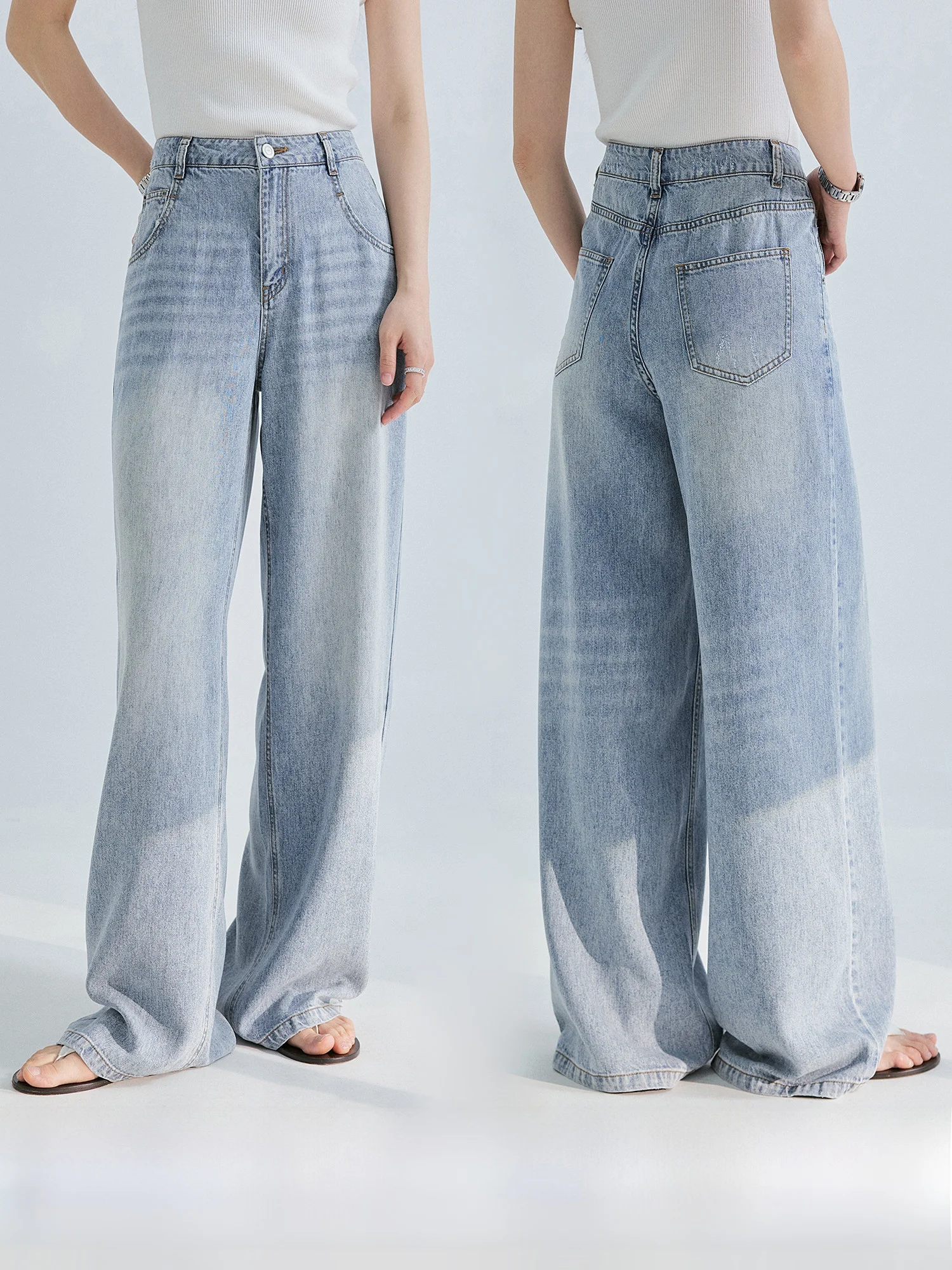 Women's Straight Leg Jeans Thin Silk Cool Loose Fit Summer Spring New Style Slimming Versatile Commute Long Pants
Women's Straight Leg Jeans Thin Silk Cool Loose Fit Summer Spring New Style Slimming Versatile Commute Long Pants