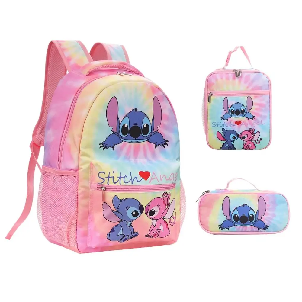 3Pcs/set NEW Lilo Stitch Student Boy Girl Schoolbag Colorful Backpack Children Teenager Cartoon School Bookbag with Lunch Bag 
3Pcs/set NEW Lilo Stitch Student Boy Girl Schoolbag Colorful Backpack Children Teenager Cartoon School Bookbag with Lunch Bag