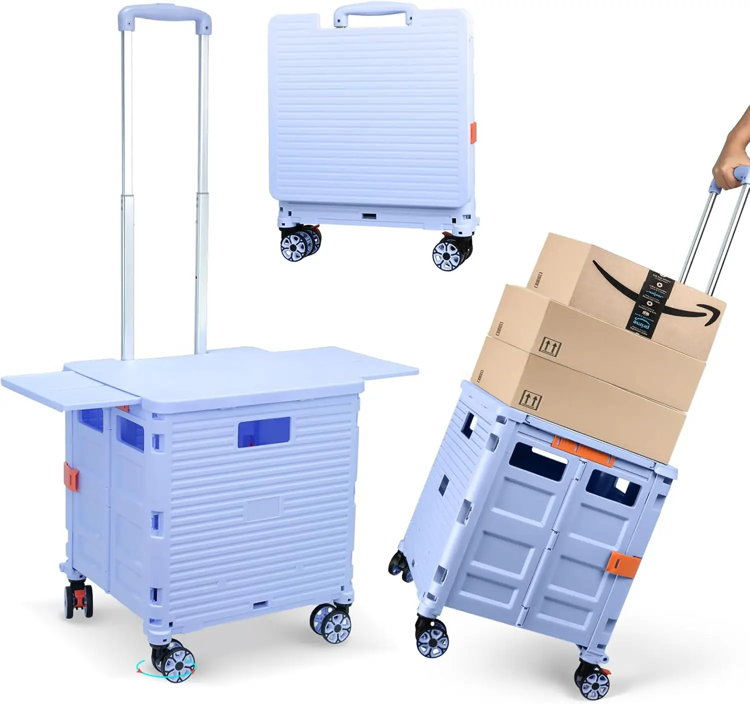 Foldable Utility Cart 176LBS Capacity Heavy Duty Rolling Crate with Magnetic Lid 360° Wheels
Foldable Utility Cart 176LBS Capacity Heavy Duty Rolling Crate with Magnetic Lid 360° Wheels