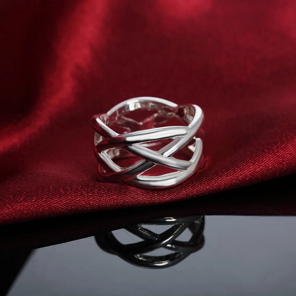 Hot fine designer 925 Sterling Silver Cross fishing net Rings for Women Men Size 6 7 8 9 10 Fashion party Wedding Jewelry gifts
Hot fine designer 925 Sterling Silver Cross fishing net Rings for Women Men Size 6 7 8 9 10 Fashion party Wedding Jewelry gifts