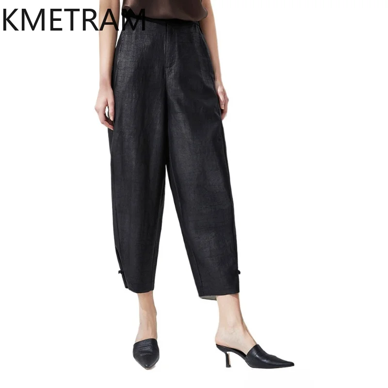 KMETRAM 100% Real Mulberry Silk Trousers Women 2026 Summer Classical Loose Ankle-length Harem Pants Clothes for Woman Ropa Mujer
KMETRAM 100% Real Mulberry Silk Trousers Women 2026 Summer Classical Loose Ankle-length Harem Pants Clothes for Woman Ropa Mujer