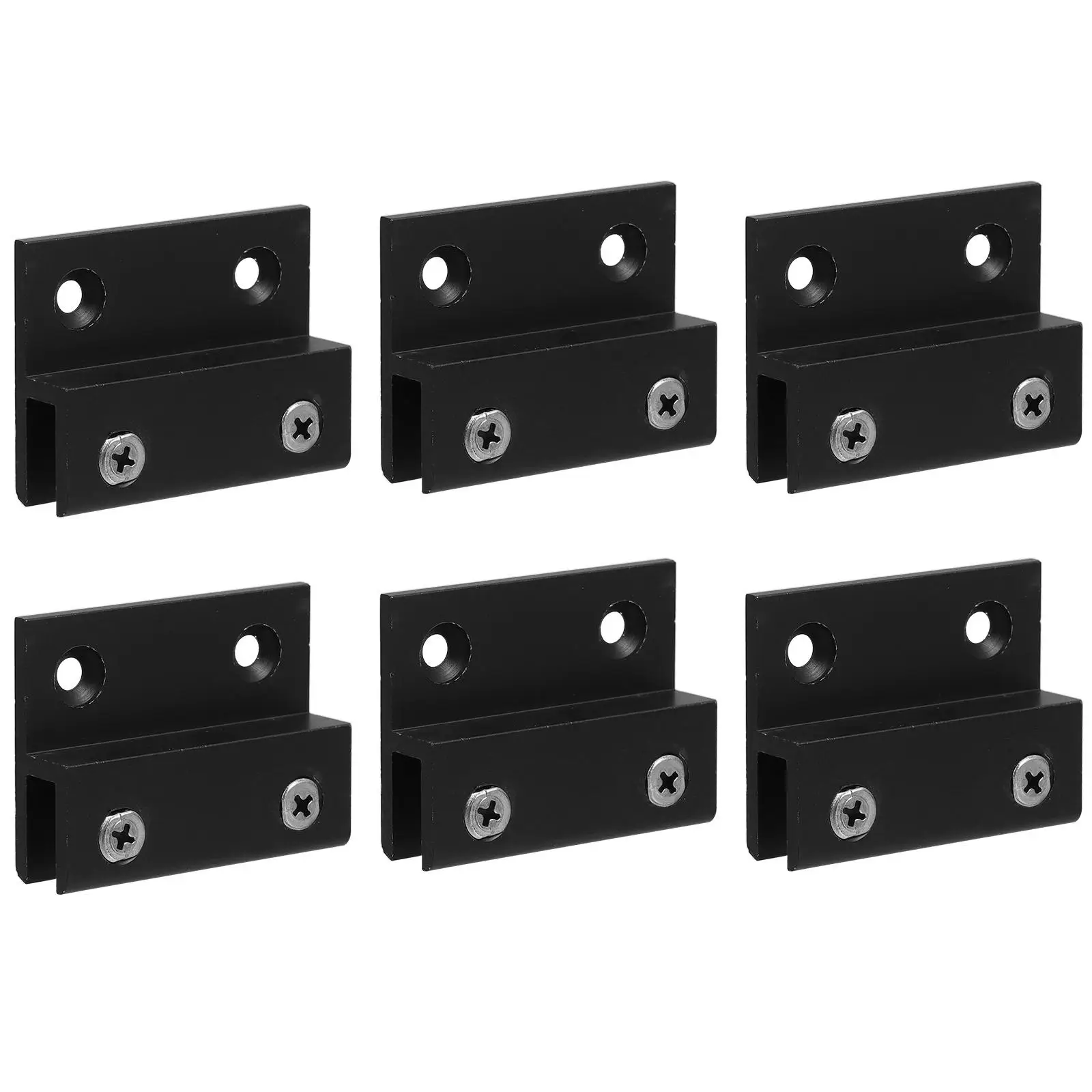 6pcs Glass Clamps Aluminum Alloy Shelf Brackets Wall Black Durable Stable Mechanism Mirror Acrylic Display Hardware
6pcs Glass Clamps Aluminum Alloy Shelf Brackets Wall Black Durable Stable Mechanism Mirror Acrylic Display Hardware