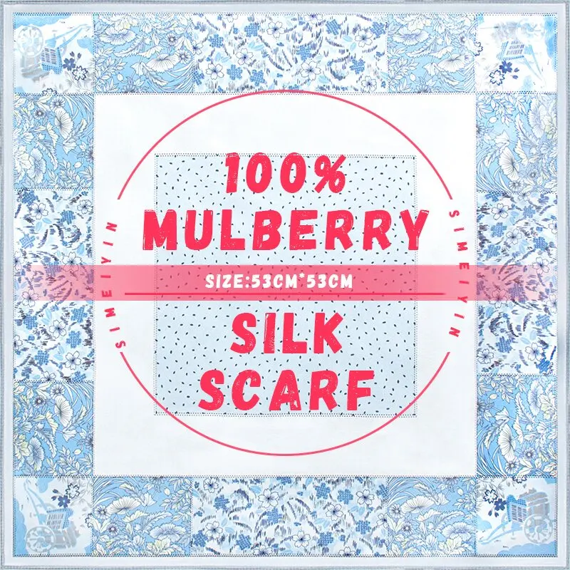 Luxury Brand 100% Floral Print Square Silk Scarf for Women Hijab Hair Bands 53cm Neckerchief Female Satin Shawl Ribbon Headband
Luxury Brand 100% Floral Print Square Silk Scarf for Women Hijab Hair Bands 53cm Neckerchief Female Satin Shawl Ribbon Headband