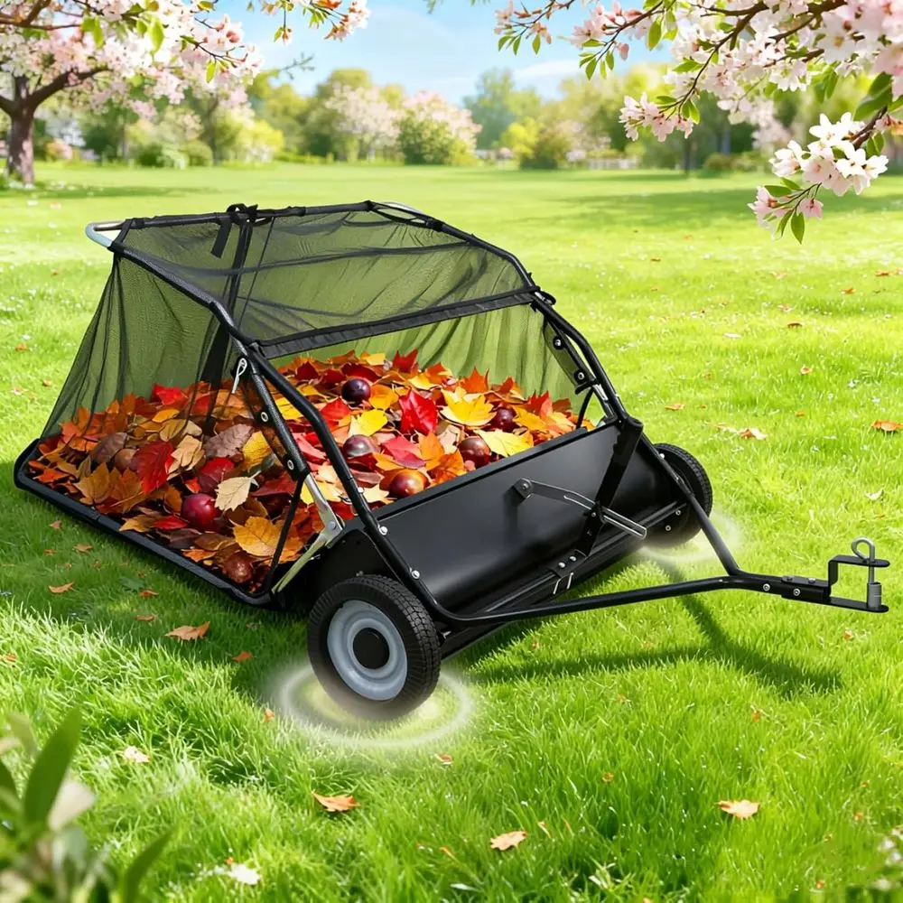 44 Inch Tow Behind Lawn Sweeper| 44 in Pull Behind Lawn Sweeper| 25 cu. t Large acity Lea & Grass Collector| Heavy Duty Garden S
44 Inch Tow Behind Lawn Sweeper| 44 in Pull Behind Lawn Sweeper| 25 cu. t Large acity Lea & Grass Collector| Heavy Duty Garden S