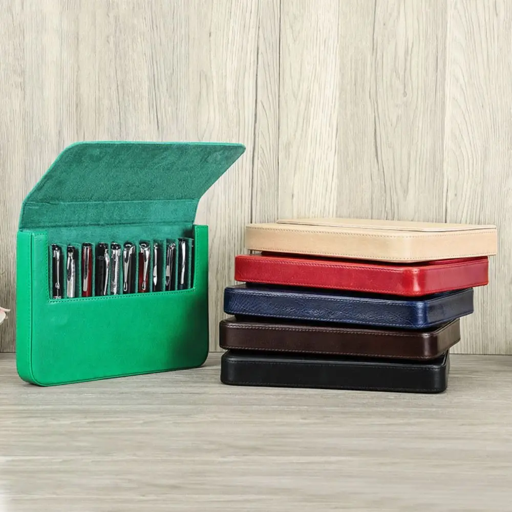 Luxury Pen Case Box Vintage Removable Pen Tray Pen Storage Pouch Wear Resistant Handmade Fountain Pen Leather Case Stationery
Luxury Pen Case Box Vintage Removable Pen Tray Pen Storage Pouch Wear Resistant Handmade Fountain Pen Leather Case Stationery