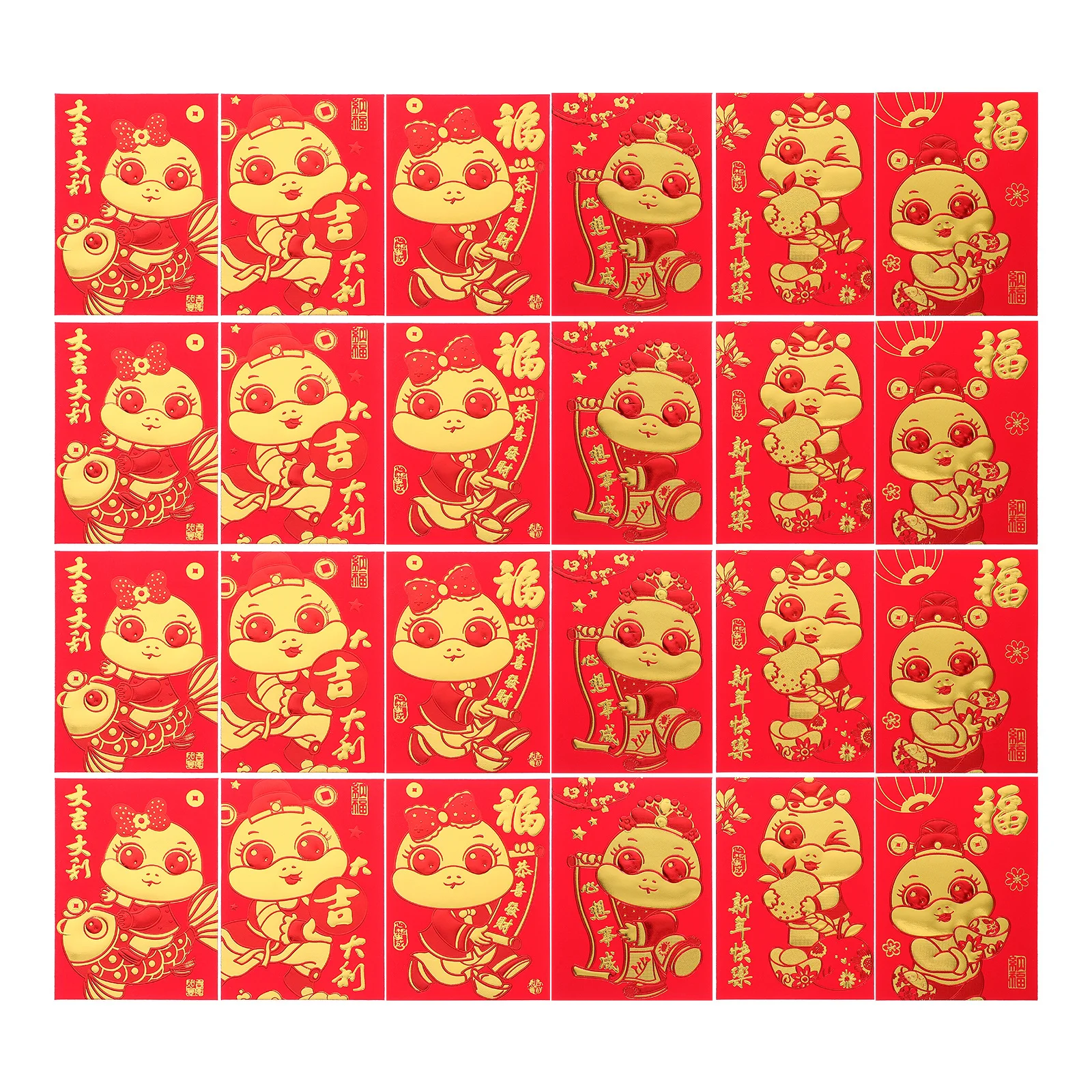 60Pcs Red Envelope Pack 2025 Year of The Snake Theme Traditional Chinese Red Packets for New Year Blessings and Holiday Gifting
60Pcs Red Envelope Pack 2025 Year of The Snake Theme Traditional Chinese Red Packets for New Year Blessings and Holiday Gifting