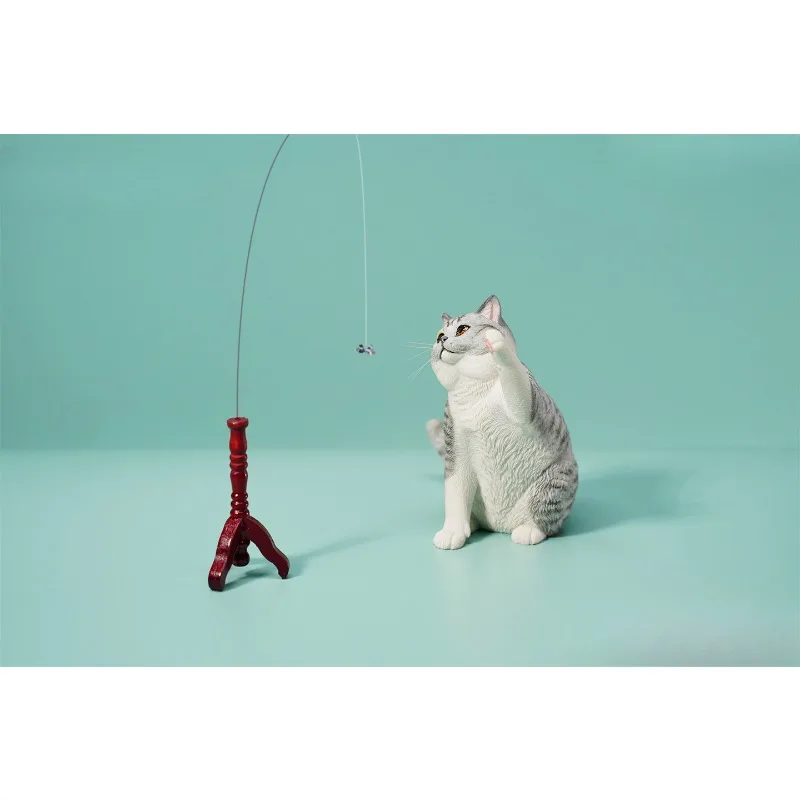JXK 1/6 Scale British Shorthair Cat Model Cute Waving Lovely Pet Toys Cat Teasing Stick Ornament Toy Figures
JXK 1/6 Scale British Shorthair Cat Model Cute Waving Lovely Pet Toys Cat Teasing Stick Ornament Toy Figures