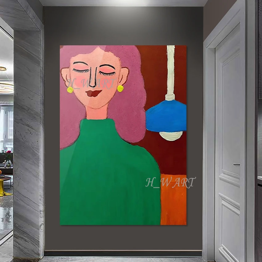 Figure Art Picture Canvas Decoration Wall Unframed Cartoon Style Abstract Hand Drawing Woman Modern Oil Paintings Hotel Artwork
Figure Art Picture Canvas Decoration Wall Unframed Cartoon Style Abstract Hand Drawing Woman Modern Oil Paintings Hotel Artwork