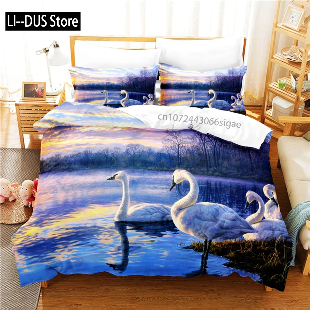 Swan Bedding Set Duvet Cover Set 3d Bedding Digital Printing Queen Size Bedding Set Fashion Design
Swan Bedding Set Duvet Cover Set 3d Bedding Digital Printing Queen Size Bedding Set Fashion Design