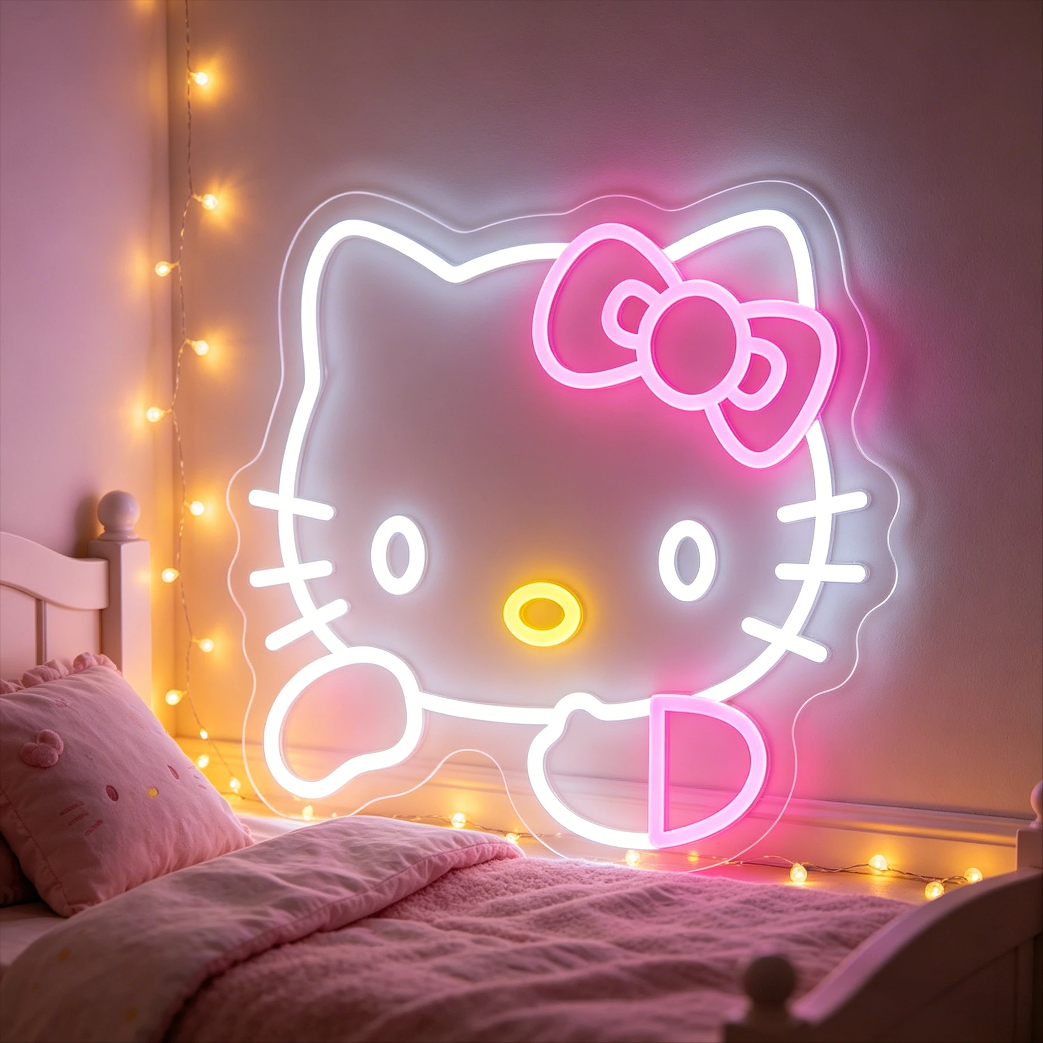 LED Neon Sign Hello Kitty Waving Cat USB Night Light Kids Bedroom Wall Decor Kawaii Art Gift Pink Aesthetic Room Setup
LED Neon Sign Hello Kitty Waving Cat USB Night Light Kids Bedroom Wall Decor Kawaii Art Gift Pink Aesthetic Room Setup