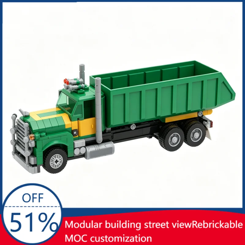 560PCS MOC Mack R Series Tipper Truck Green/Bright Orange Engineering Vehicle Building Blocks Educational DIY Assembly Toy Gifts
560PCS MOC Mack R Series Tipper Truck Green/Bright Orange Engineering Vehicle Building Blocks Educational DIY Assembly Toy Gifts
