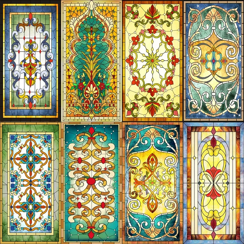 Vintage Church Stained Glass Sticker Electrostatic Frosted Glass Film Peeping Proof Bathroom Window Floral Sticker Window Film
Vintage Church Stained Glass Sticker Electrostatic Frosted Glass Film Peeping Proof Bathroom Window Floral Sticker Window Film