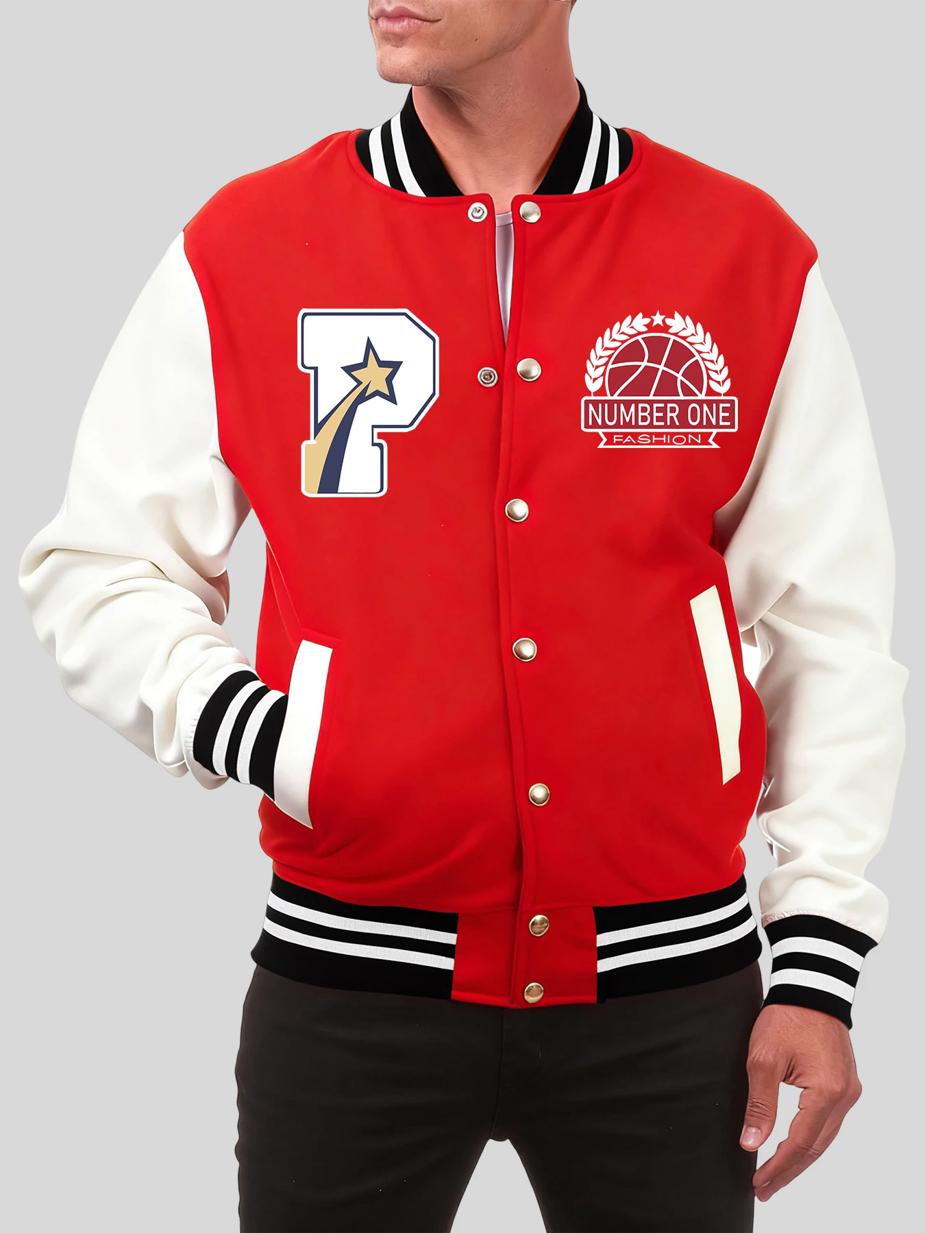 Number One Fashion Letter P Printing Men Baseball Uniform Cotton Jackets Autumn Sport Streetwear All-Match Male Colorful Clothes
Number One Fashion Letter P Printing Men Baseball Uniform Cotton Jackets Autumn Sport Streetwear All-Match Male Colorful Clothes
