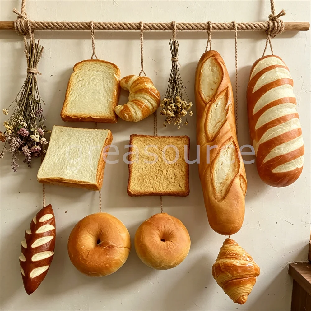 10pcs PU Artificial Bread Set Classic Bakery Model Toast Slices Croissant Bagel Baguettes Fake Crust Soft Display Photography
10pcs PU Artificial Bread Set Classic Bakery Model Toast Slices Croissant Bagel Baguettes Fake Crust Soft Display Photography