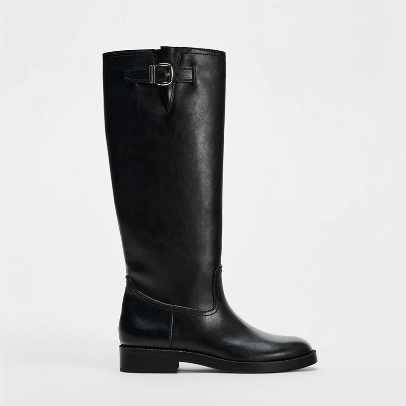 British Style round Toe Thick Heel Ankle Boots Knight Boot Flat Heel over Knee Long Boots Fall Winter New Arrival Women's Shoes
British Style round Toe Thick Heel Ankle Boots Knight Boot Flat Heel over Knee Long Boots Fall Winter New Arrival Women's Shoes