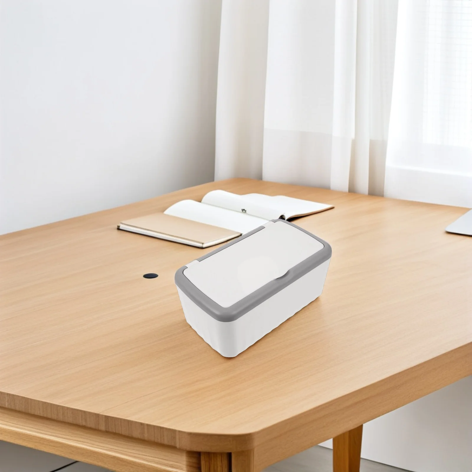 2pcs Rectangular Tissue Box Holder: Dustproof Plastic Tissue Dispenser With Nonslip Base For Kitchen Bathroom Office Table Use