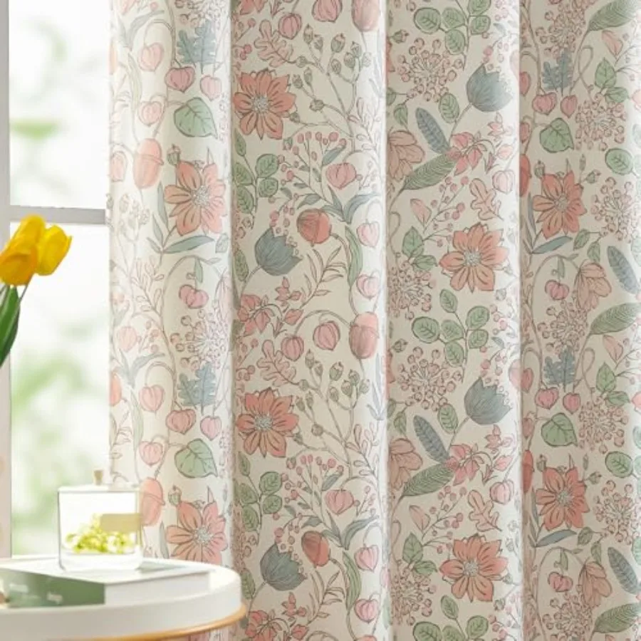 Nursery Curtains 95% Blackout Pink Floral Curtains for Girls Room 84 Inch Length Farmhouse Drapes for Bedroom Living Room Darke
Nursery Curtains 95% Blackout Pink Floral Curtains for Girls Room 84 Inch Length Farmhouse Drapes for Bedroom Living Room Darke
