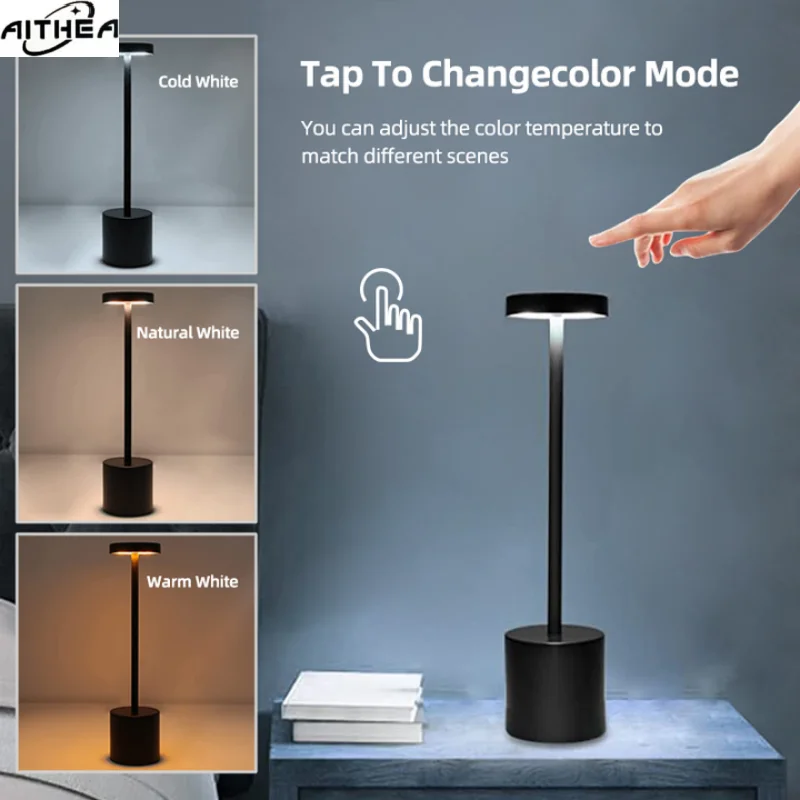 AITHEA LED Cordless Touch Table Lamps 3 Colors Creative Rechargeable Desk Lamp Bedside Creative Ambient Light Room Decor Light
AITHEA LED Cordless Touch Table Lamps 3 Colors Creative Rechargeable Desk Lamp Bedside Creative Ambient Light Room Decor Light